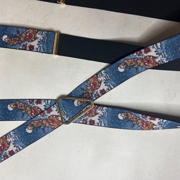 Vintage The Night Before Christmas Men's Suspenders Suspender Belt Germany - Picture 4 of 6